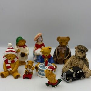 Charming Mini Bear Figurine Set